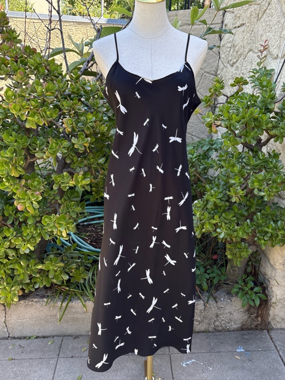 Y2K Vintage Jessica Howard Dragonfly Maxi Slip Dress